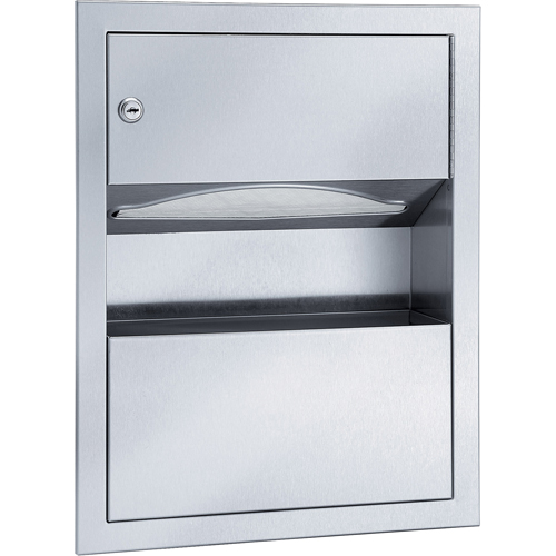 Combinaisons distributeurs d'essuie-mains & poubelle, Manuel, 14" la x 4" p x 28" h Superchem Industries