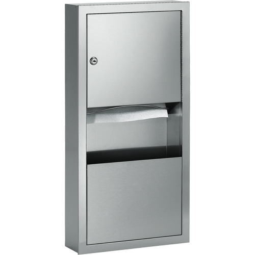 Combinaisons distributeurs d'essuie-mains & poubelle, Manuel, 14" la x 4" p x 28" h Superchem Industries