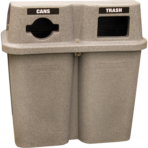 Contenants de recyclage Bullseye, Bord de rue, Plastique, 2 x 22 gal. US Superchem Industries