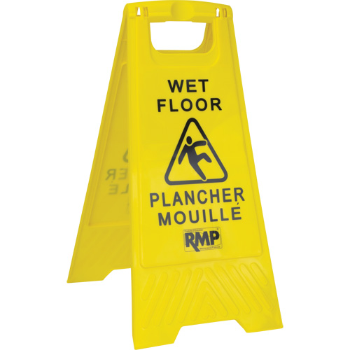 Safety Wet Floor Sign, Bilingual with Pictogram Superchem Industries