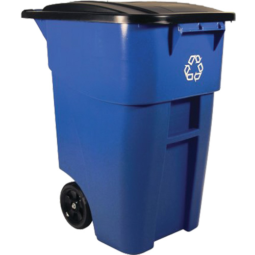 BRUTE&reg; Roll-Out Container, Deskside, Plastic, 50 US gal. Superchem Industries