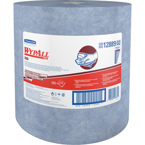 X90 Jumbo Roll Wipers, Heavy-Duty, 12-1/5" L x 12-2/5" W Superchem Industries