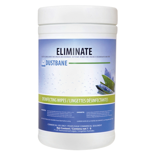 Lingettes Eliminate virucide, 7" x 8", 180 lingettes Superchem Industries