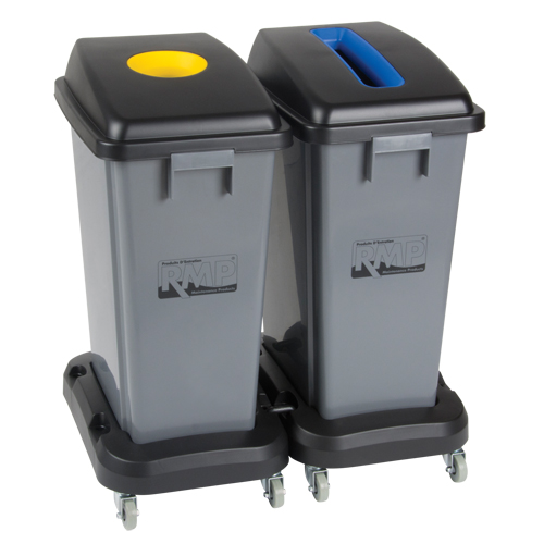 Recycling & Waste Receptacle Dolly, Polypropylene, Black, Fits: 17-1/4" x 12-1/2" Superchem Industries