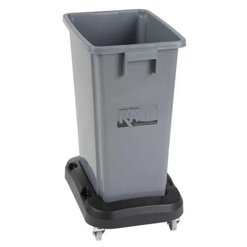 Recycling & Waste Receptacle Dolly, Polypropylene, Black, Fits: 17-1/4" x 12-1/2" Superchem Industries