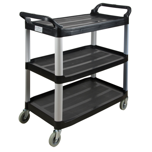 Utility Cart, 3 Tiers, 19-3/4" x 37-1/2" x 40-1/4", 250 lbs. Capacity Superchem Industries