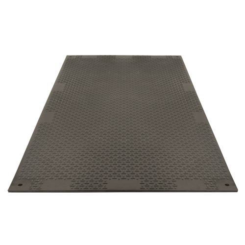Medium-Duty Ground Protection, 4' x 8', Fiberglass/Polypropylene, Textured, Black Superchem Industries