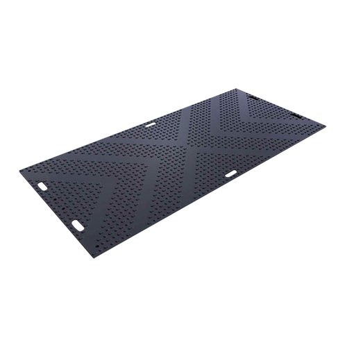 LibertyMat&reg; Medium-Duty Ground Protection, 4' x 8', High Density Polyethylene, Textured, Black Superchem Industries