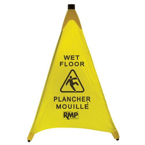 "Wet Floor" Pop-Up Safety Cone, Bilingual with Pictogram Superchem Industries