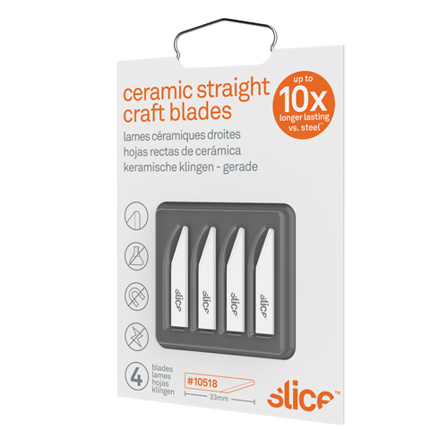 Slice Rounded-Tip Ceramic Straight Edge Knife Blades, Single Style Superchem Industries