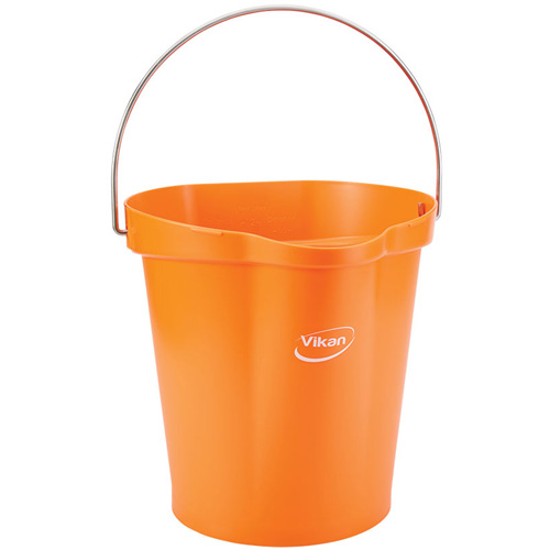Food Hygiene Bucket, Tangerine, 3 US gal. Superchem Industries