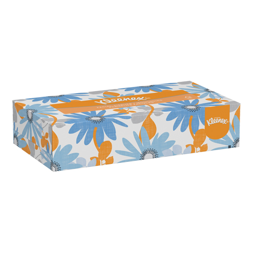 Kleenex&reg; Facial Tissue, 2 Ply, 8" L x 8-1/2" W, 125 Sheets/Box Superchem Industries