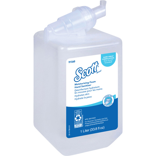 D&eacute;sinfectant moussant et hydratant pour les mains Pro de Scott, 1000 ml, Cartouche de recharge, 62% alcool Superchem Industries