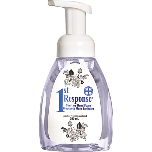 1st Response&reg; Sanitary Hand Foam, Liquid, 250 ml, Pump Bottle, Unscented Superchem Industries