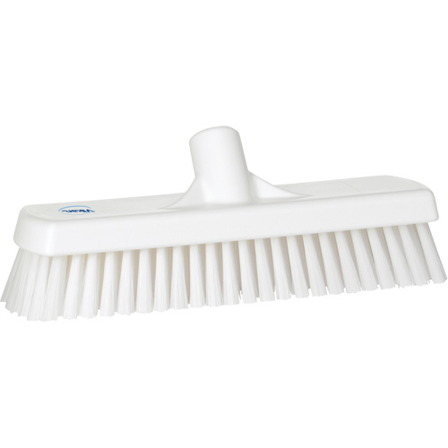 Brosse &agrave; r&eacute;curer pour planchers et murs, Crins Ferme, 12", Polyester, Blanc Superchem Industries