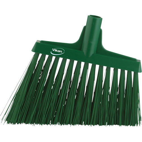Angle Broom Head, X-Coarse Bristles, 12", Polyester, Green Superchem Industries