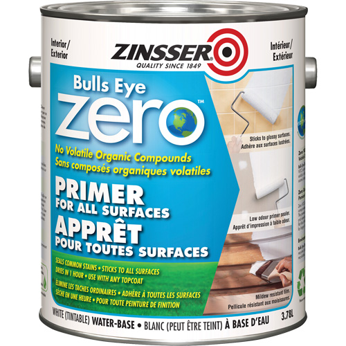 Appr&ecirc;t &agrave; faible teneur en COV Bulls Eye Zero, 3,78 L, Gallon, Blanc teintable Superchem Industries