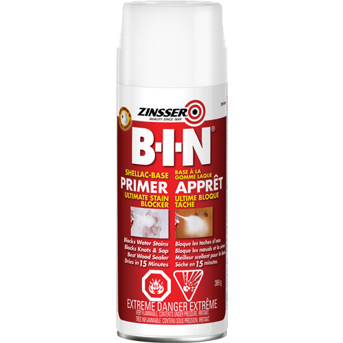 Appr&ecirc;t-scellant &agrave; base de gomme-laque B-I-N, 369 g, Canette a&eacute;rosol, Blanc Superchem Industries