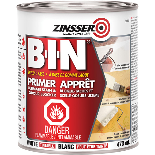 Appr&ecirc;t-scellant &agrave; base de gomme-laque B-I-N, 473 ml, Canette, Blanc teintable Superchem Industries