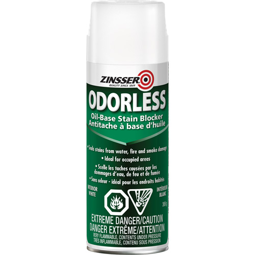 Odourless Oil-Base Stain Blocking Primer, White, Very Flat, Aerosol Can Superchem Industries