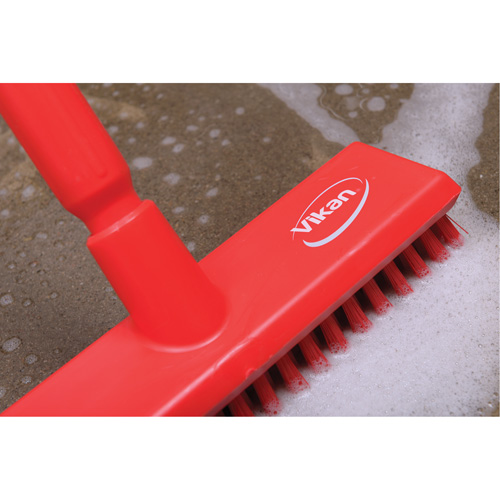Water-Fed Deck Scrub Brush, X-Coarse Bristles, 10-3/4", Polyester, Green Superchem Industries