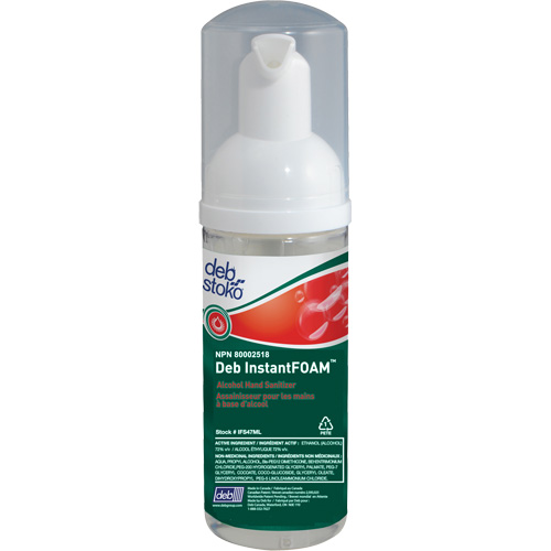 D&eacute;sinfectant pour les mains Instantfoam, 47 ml, Bouteille &agrave; pompe, 70 % alcool Superchem Industries