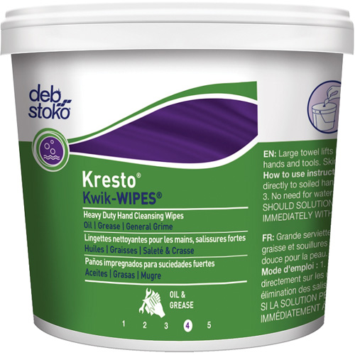 Serviettes Kresto Kwik-Wipes, 130 lingettes, 12" x 10" Superchem Industries
