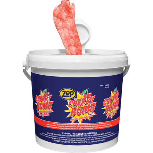 Lingettes nettoyantes surpuissantes pour les mains Cherry Bomb Superchem Industries