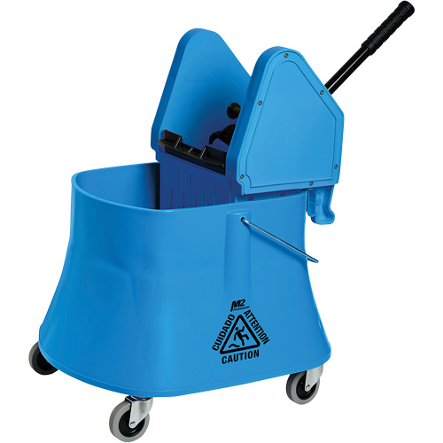 Champ Bucket & Wringer Combo, Down Press, 7.5 US Gal. (30 Quarts), Blue Superchem Industries