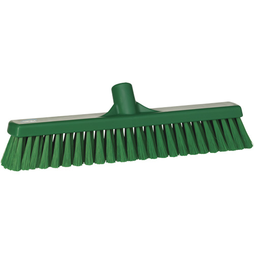 Small Particle Push Broom Head, Fine Bristles, 16-1/2", Polyester, Green Superchem Industries