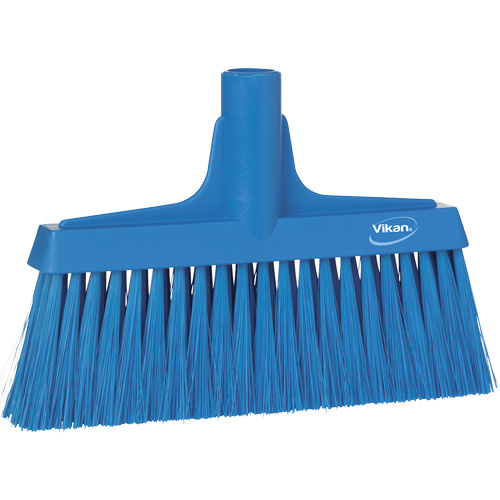 Upright Broom Head, Coarse/Fine Bristles, 10-1/4", Polyester, Blue Superchem Industries