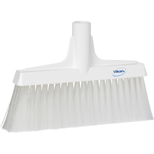 Upright Broom Head, Coarse/Fine Bristles, 10-1/4", Polyester, White Superchem Industries