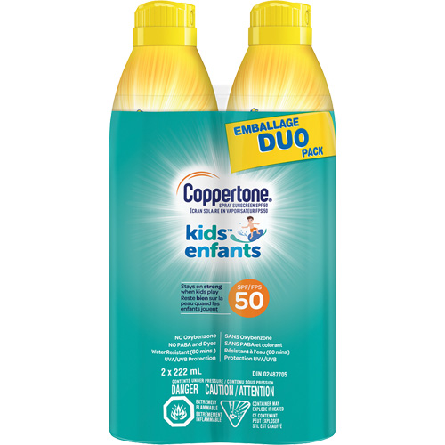 Kids Water Resistant Sunscreen, SPF 50, Aerosol Superchem Industries