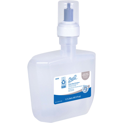 Scott&reg; Essential Alcohol Free Foam Hand Sanitizer, 1200 ml, Cartridge Refill, 0% Alcohol Superchem Industries