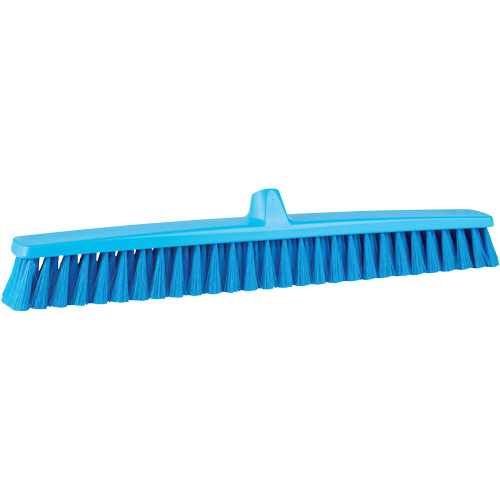ColorCore Push Broom, Fine Bristles, 24", Polypropylene, Blue Superchem Industries