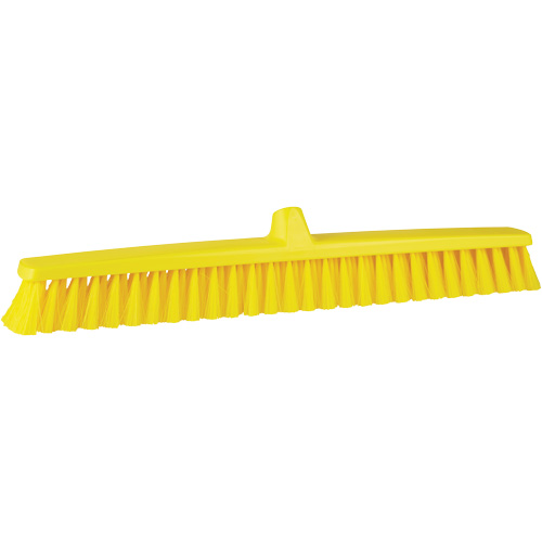 ColorCore Push Broom, Fine Bristles, 24", Polypropylene, Yellow Superchem Industries