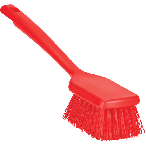 ColorCore Short Handle Brush, Stiff Bristles, 12" Long, Red Superchem Industries