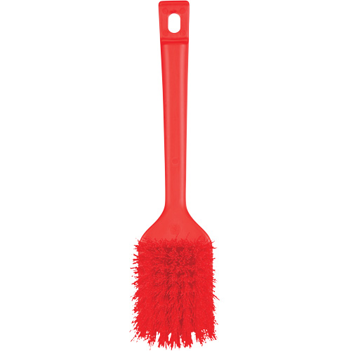 ColorCore Short Handle Brush, Stiff Bristles, 12" Long, Red Superchem Industries