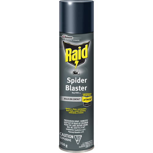 Raid&reg; Spider Blaster Bug Killer Insecticide, 350 g, Aerosol Can, Solvent Base Superchem Industries
