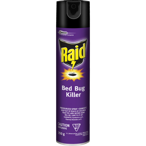 Insecticide pour punaises de lit Raid, 350 g, Canette a&eacute;rosol, &agrave; base de solvant Superchem Industries