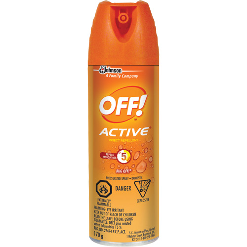Insectifuge Off! Active, DEET &agrave; 15 %, A&eacute;rosol, 170 g Superchem Industries