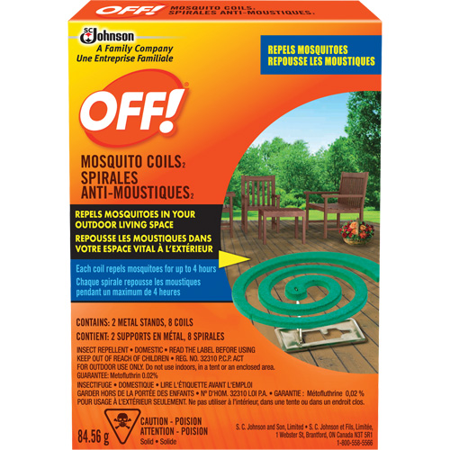 OFF! Mosquito Repellent Coils, DEET Free, Coil, 84.56 g Superchem Industries