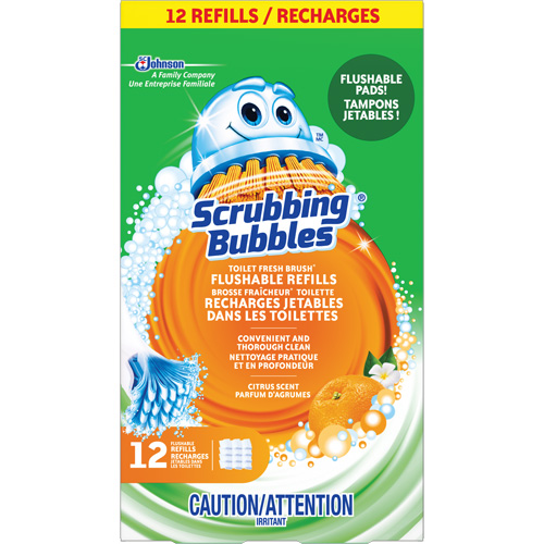 Scrubbing Bubbles&reg; Fresh Brush&reg; Toilet Brush Flushable Refills, Refill Superchem Industries
