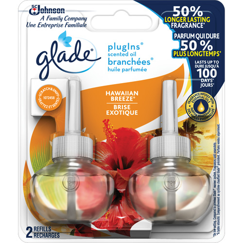 Recharge Glade Branch&eacute;es huile parfum&eacute;e, Brise exotique, Cartouche Superchem Industries