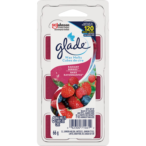Cubes de cire parfum&eacute;e Glade, Radiant Berries Superchem Industries
