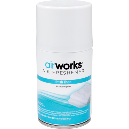 AirWorks&reg; Metered Air Fresheners, Fresh Linen, Aerosol Can Superchem Industries