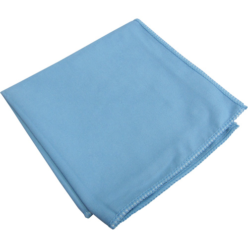 Chiffons sp&eacute;cialis&eacute;s pour vitres et miroirs, Microfibre, Bleu Superchem Industries
