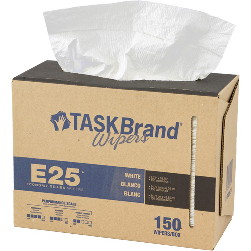 Essuie-tout &eacute;conomique &agrave; renfort tiss&eacute; TaskBrand E25, Tout usage, 16-3/4" lo x 9-3/4" la Superchem Industries