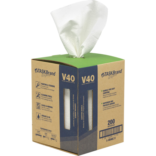 Essuie-tout de s&eacute;rie de qualit&eacute; V40 TaskBrand, Tout usage, 12" lo x 10" la Superchem Industries
