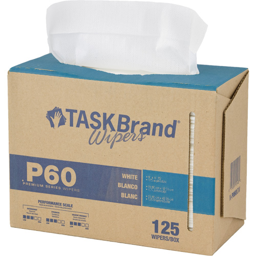 Chiffons de premi&egrave;re qualit&eacute; P60 TaskBrand, Tout usage, 16-3/4" lo x 8-1/4" la Superchem Industries